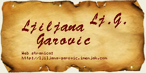 Ljiljana Garović vizit kartica